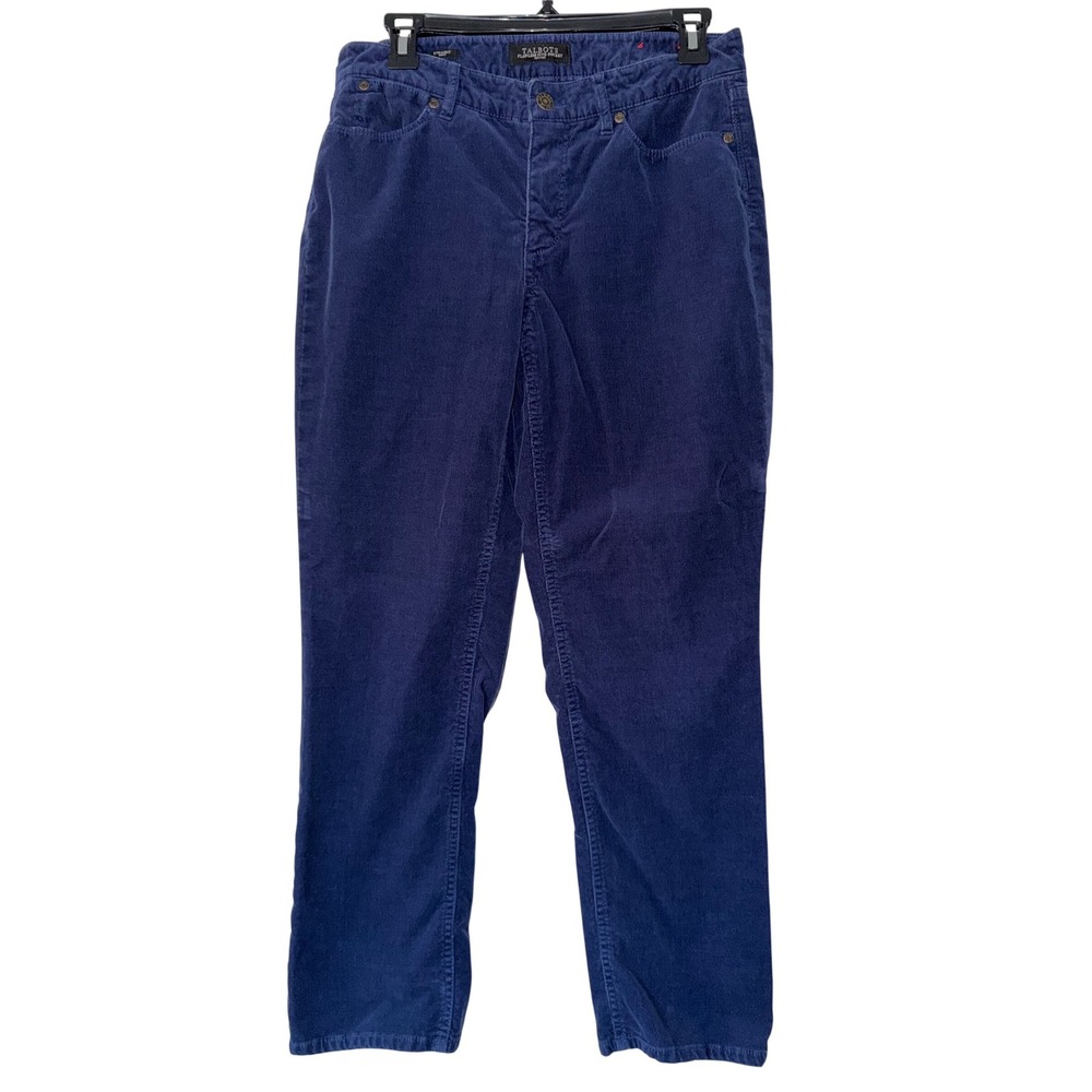 Talbots Navy Blue Corduroy Pants Flawless‎ Five Pocket Straight Curvy 6P